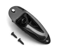 MAXCHEER Guitar Input Jack Socket Plate Output Loaded Boat Style 1/4 Inch with Screws for Fender Stratocaster Strat St Mono Electric Guitar for Electric Guitar Replacement Parts (black)