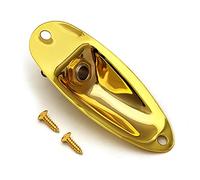 MAXCHEER Guitar Input Jack Socket Plate Output Loaded Boat Style 1/4 Inch with Screws for Fender Stratocaster Strat St Mono Electric Guitar for Electric Guitar Replacement Parts (Gold)