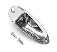 MAXCHEER Guitar Input Jack Socket Plate Output Loaded Boat Style 1/4 Inch with Screws for Fender Stratocaster Strat St Mono Electric Guitar for Electric Guitar Replacement Parts (Chrome)