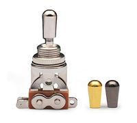 MAXCHEER Metal 3 Way Guitar Pickup Switch Selector Pickup Toggle Switch Parts for Les Paul Gutiar Accessories (Chrome)