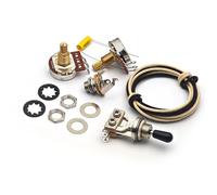 MAXCHEER PB Bass Wiring Harness Prewired Kit for Precision Bass Guitar Big 250K Pots 1 Volume 1 Tone Jack (Bass, 1T1V 3Way)