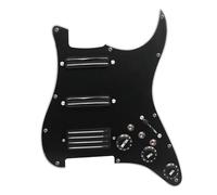MAXCHEER SSH-Coil Splitting Electric Guitar Pickguard Two Mini Humbucker + ONE 4 Coil Pickup High Output-(9K/9K/18K) Loaded Prewired Scratchplate (Black, SSH)