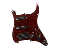 MAXCHEER SSH-Coil Splitting Electric Guitar Pickguard Two Mini Humbucker + ONE 4 Coil Pickup High Output-(9K/9K/18K) Loaded Prewired Scratchplate (Red Tortoise Shell, SSH)