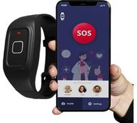 Maxcom FW735 Emergency Call Bracelet for the Elderly, Seniors with Dementia, SOS Emergency Button shares GPS Location via Free Smartphone App no subscription required - Android Only