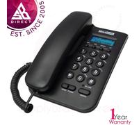 Maxcom Phone with Backlight Display & Dual Caller ID - Black
