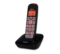 Maxcom MC6800 Black Wireless DECT phone with big buttons and backlit display, ideal for elderly people