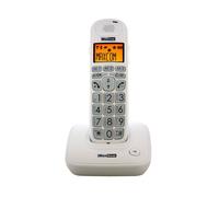 Maxcom MC6800 White Wireless DECT phone with big buttons and backlit display, ideal for elderly people