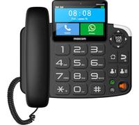 Maxcom MM42D SE 4G VoLTE - Corded Desk Smartphone for Office & Home use - Color 4" Touch Screen - Wi-Fi HotSpot - SOS Button - Bluetooth - WhatsApp - Android