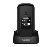 Maxcom MM834 4G Flip Phone Mobile Phone with Dual Screen, SOS Button, Torch, FM Radio and Loud Hands Free Speaker - Includes Desktop Charging Dock