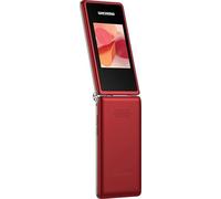 Maxcom MM835 4G Flip Phone Mobile Phone with 2 Large Displays 3.5" & 2.4", Hearing Aid Compatibility (HAC), SOS Button, Unlocked & SIM Free, USB-C, Red
