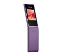 Flip Phone MM835 4G Mobile phone with 2 Large Displays 3.5" & 2,4", Hearing Aid Compatibility (HAC), SOS Button, Unlocked & SIM Free, USB-C (Purple)