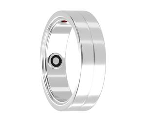 Maxcom mRing | Smart Ring | Silver Size 11 Sleep, Heart Rate and Fitness Tracking Wearable Smartring | Compatible with iOS/Android | 6 Days Battery Life