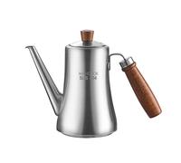 Maxcook 304 Stainless Steel Olive Oil Dispenser & Kitchen Cruet (33.8oz/1000mL) - Leakproof Oil Bottle- beech wood Handle