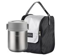 Maxcook 316 Stainless steel Insulated Food Jar with Lunch bag Thermos for Hot Food - Vacuum Stainless Steel Thermal Lunch Box, Leakproof Soup Thermos, Wide Mouth Insulated Food Jar 1.5L MCTG0863