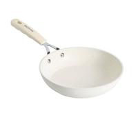 MAXCOOK Mini Nonstick Egg Pan, 6.3 Inch Omelet Pan, Small Single Serve Egg Nonstick Skillet, Medical Stone Coating Cookware with Heat-Resistant Handle (16 cm, White)