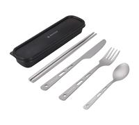 Maxcook Set of 5pcs Pure Titanium Portable Tablewable (knife, fork, spoon and chopsticks) MCCU7399