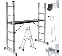 MAXCRAFT Multi Purpose DIY Working Platform Aluminium Scaffold Ladder Extension