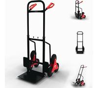 MAXCRAFT Sack Truck Heavy Duty up to 150 kg Hand Truck Stair Climber Trolley Foldable Barrow & Cart in Black