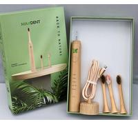 Maxdent Bamboo Electric Toothbrush, Back to Nature, 3 Brush Heads