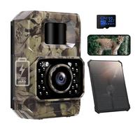 MAXDONE Wildlife Camera WiFi Bluetooth with APP, 48MP 30FPS Solar Trail Camera with Night Vision Activated Waterproof IP66, 0.1s Trigger Speed, Built-in Battery Rechargeable for Animal Monitoring