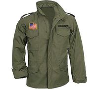 MAXDUD Men's M65 Field Military Commander John First Blood US Army Cotton Jacket Olive Green