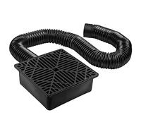 MaxEarn 10 inches Square Catch Basin Drain Kit, Downspout Extensions Set, 155 cm Flexible Hose Extension, Gutter Downspout Extensions Set, Drainage Rain Spout Extender for Cement, Floor, Lawn