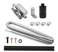 MaxEarn 120cm Exhaust Hose for Generator with Silencer Stainless Steel + 25mm Inlet Pipe + Exhaust Pipe + Air Filter + 4 Clamps + Accessories, for Air Diesel Heater, Auto Parking Auxiliary Heater
