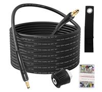 MaxEarn 15m/49.2Ft Pressure Washer Drain Pipe Hose Cleaning Kit for Karcher K1/K2/K3/K4/K5/K6/K7, with Nozzle Adapter, Unclog Needles and Tie