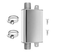 MaxEarn 24 mm Exhaust Muffler, Silver Exhaust Pipe Silencer, Car Diesel Heating Exhaust System for Ebers-pacher We-bas-to Air Parking Heater