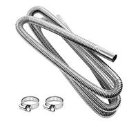 MaxEarn 250cm Exhaust Hose for Generator with 2 Clamps, Car Stainless Steel Air Diesel Heater Exhaust Pipe, Auto Parking Heater Accessories for Diesel Gas Vent Hose Heating