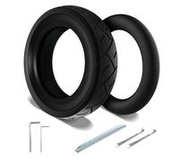 MaxEarn 2Pcs 10 inch Electric Scooter Replacement Tire, 10 x 2.125 Thicken Rubber Outer Tyre and 10 inch Inner Tubes with 2X Crowbars 2X screwdriver, Universal Inflatable Tires, Spare Wheel Front/Rear