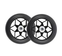 MaxEarn 2Pcs Scooter Wheels 110mm, Black Stunt Wheels with ABEC-9 Bearings, Hardness 88A for Stunt & Kick Scooters Apollo/Cox/Albott/Hudora/Fuzion