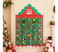MaxEarn Christmas Empty Advent Calendar to Fill Yourself, Reusable "Christmas House" Fabric Advent Calendar 2025 with 24 Pockets, Wall Door Hanging Bag for DIY Home Holiday Countdown to Xmas Decor