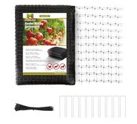 MaxEarn Garden Netting Heavy Duty 4mx10m, Garden Mesh Netting Holes Fine Mesh 15mmx15mm, Bird Fruit Tree Net Reusable Pond Plant Fencing for Vegetables Protection with 50x Cable Ties & 10x Ground Pegs