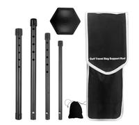 MaxEarn Golf Travel Bag Support Rod, Aluminum Alloy Adjustable 4 Telescoping Poles, Anti-Impact Golf Support Stick, Portable Club Stiff Arm System, Golf Club Stiff Arm Protector Accessory