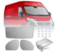 MaxEarn Internal Thermal Blind Set for 06-24 Fiat Ducato, 3Pcs Sunshade Wrap Cover, Windscreen Cov er, Summer Uv Sun Blind & Winter Insulation Co ver, Windshield Protection for Campervans & Motorhome