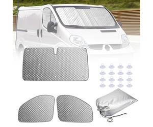 MaxEarn Thermal Mat Driver's Cab Replacement for Renault Trafic 2001-2014, Luxury Internal Car Sun Visor Windscreen Cover for Vauxhall Vivaro 2001-2014, Sun Protection Windshields Thermal Mats