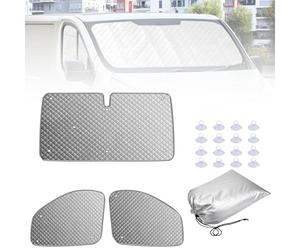 MaxEarn Thermal Mat Driver's Cab Replacement for Renault Trafic 2015-2024, Internal Car Sun Visor Windscreen Cover for Vauxhall Vivaro 2014-2018, Sun Protection Windshields Thermal Mats Sets