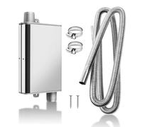 MaxEarn Upgraded Muffler with 200cm Exhaust Hose for Generator, Auto Parking Auxiliary Heater Accessories, Car Stainless Steel Exhaust Pipe with 2 Clamps for Air Diesel Gas Vent Hose Heating