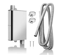 MaxEarn Upgraded Muffler with 250cm Exhaust Hose for Generator, Auto Parking Auxiliary Heater Accessories, Car Stainless Steel Exhaust Pipe with 2 Clamps for Air Diesel Gas Vent Hose Heating