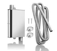 MaxEarn Upgraded Muffler with 300cm Exhaust Hose for Generator, Auto Parking Auxiliary Heater Accessories, Car Stainless Steel Exhaust Pipe with 2 Clamps for Air Diesel Gas Vent Hose Heating