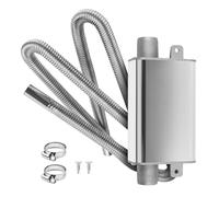 MaxEarn Upgraded Small Muffler with 60cm Exhaust Hose for Generator, Auto Parking Auxiliary Heater Accessories, Car Stainless Steel Exhaust Pipe with 2 Clamps for Air Diesel Gas Vent Hose Heating