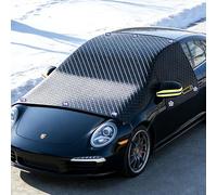 Maxee Car Windscreen Cover for Winter, Windscreen Frost Protector with 10 Magnet, Windshield Cover for Ice and Snow, Full Coverage Door Handles & Rearview Mirrors Fit for Cars All Years