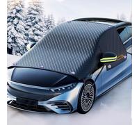 Maxee Car Windscreen Cover with 10 Magnetic, Cover Door Handles, Enlarged Winter Snowproof Windshield Cover with Side Mirror Cover, Frost Guard for SUV Trucks and Large Vehicles, Full Protection