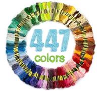 Maxee Embroidery Threads, 447 Colors Per Pack Embroidery Floss,8m Cross Stitch Threads,Friendship Bracelets Floss, Crafts Floss Rainbow Color