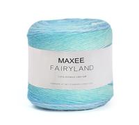 Maxee Gradient Yarn 100 g, 250 Mete Cupcakes Bobbel, Multicoloured Gradient Crochet Yarn, Hand Knit, Crochet, Cotton Knitting Yarn for Jumper Hats, Dream Blue