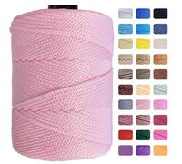 Maxee Yarn 4 mm x 200 m Premium Polyester Macrame Cord Polypropylene Yarn for Crafts Home Decorations Place Plate Shoulder Bag Handbag Runner Dummy Chain 31 Colours