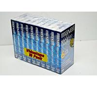 Maxell 10pk VHS Cassette Standard Grade T-120, 6 Hour - 10 Pack
