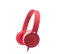 Maxell 303724 MXH-HP201 Super Style Headphones with Built-In Microphone Red