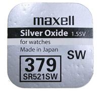 MAXELL 379 SR521SW Button Cell Battery 1.55V Silver Oxide - 2 Units